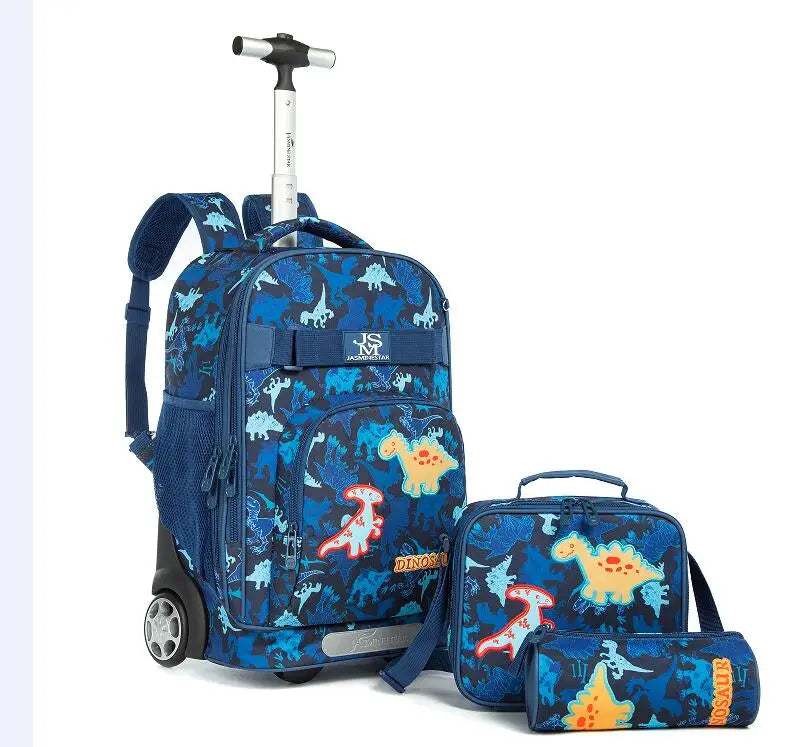18 Inch School Rolling Luggage Backpack For Teenagers Trolley Bags Lunch bag Wheeled backpack for girls boys Travel Trolley Bags