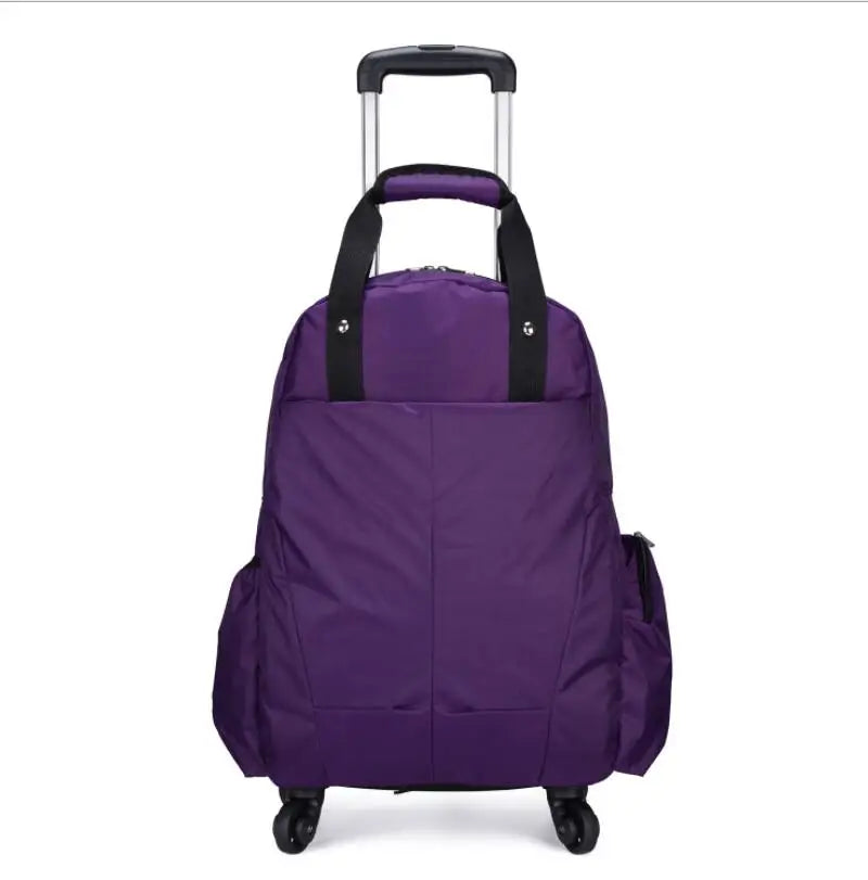 Travel Trolley backpack bag wheels luggage bags for Women Trolley Backpack 20 Inch Wheeled Backpacks cabin size Carry-on Bags