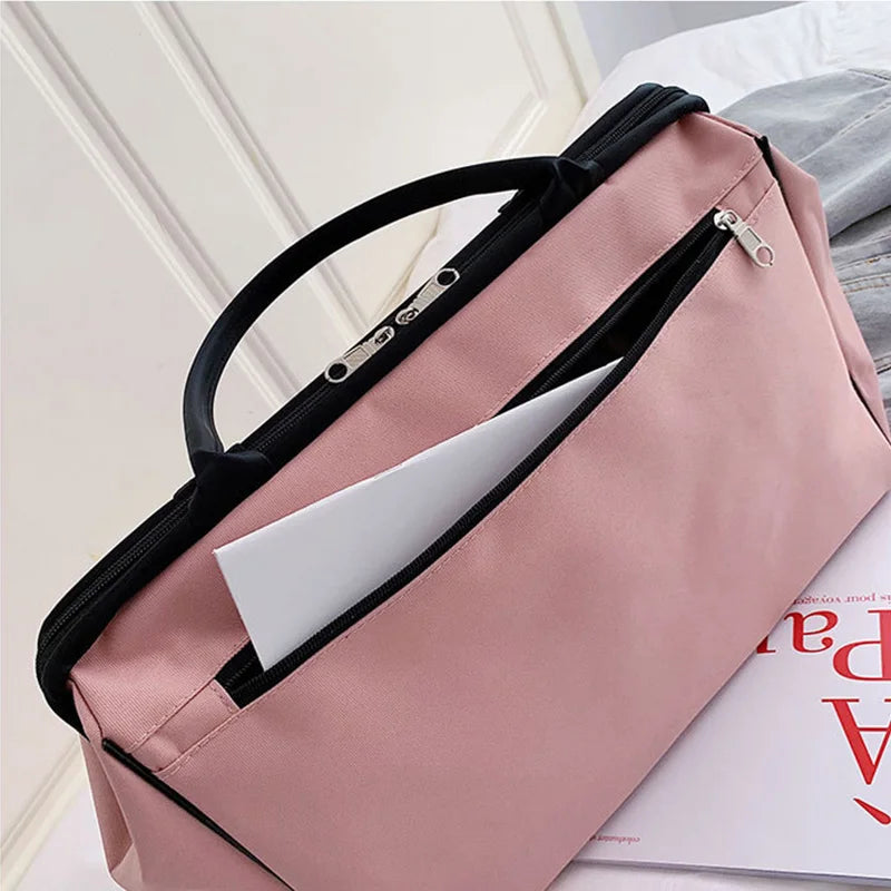 Striped Travel Bag Gym Fitness Bag Luggage Traveling Duffle Sac De Sport Handbag For Women Men Outdoor Sports Shoulder Bag XA46A