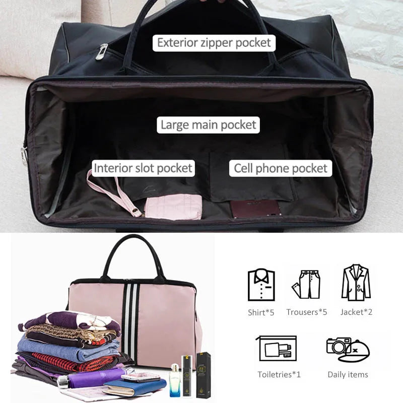 Striped Travel Bag Gym Fitness Bag Luggage Traveling Duffle Sac De Sport Handbag For Women Men Outdoor Sports Shoulder Bag XA46A