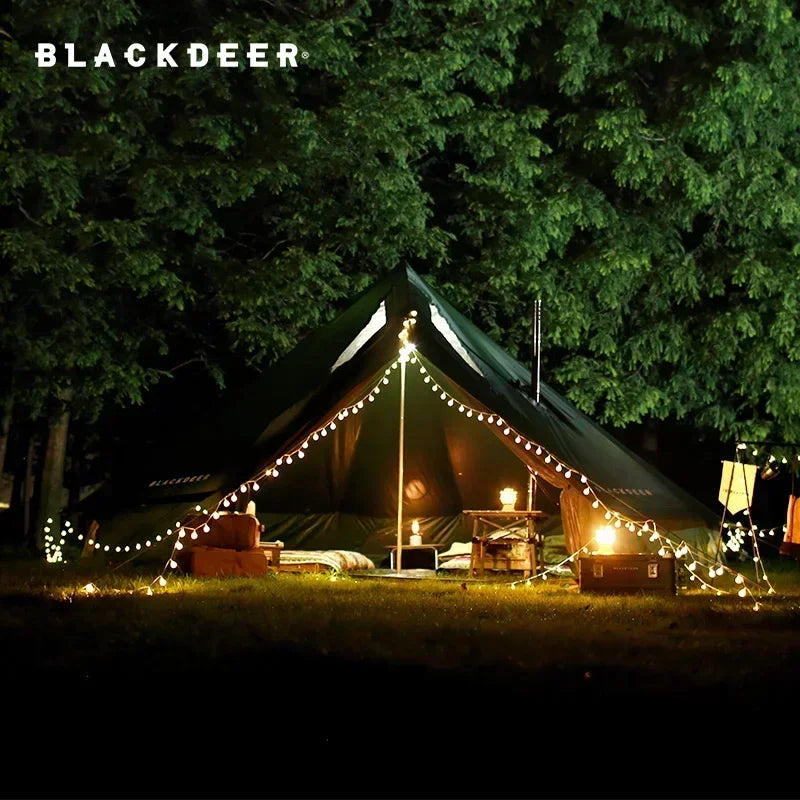 BLACKDEER Mongolian Tent Outdoor Camping Family Picnic Ultralight Pyramid Luxury Giant House 8 People 4 Seasons Campaign House