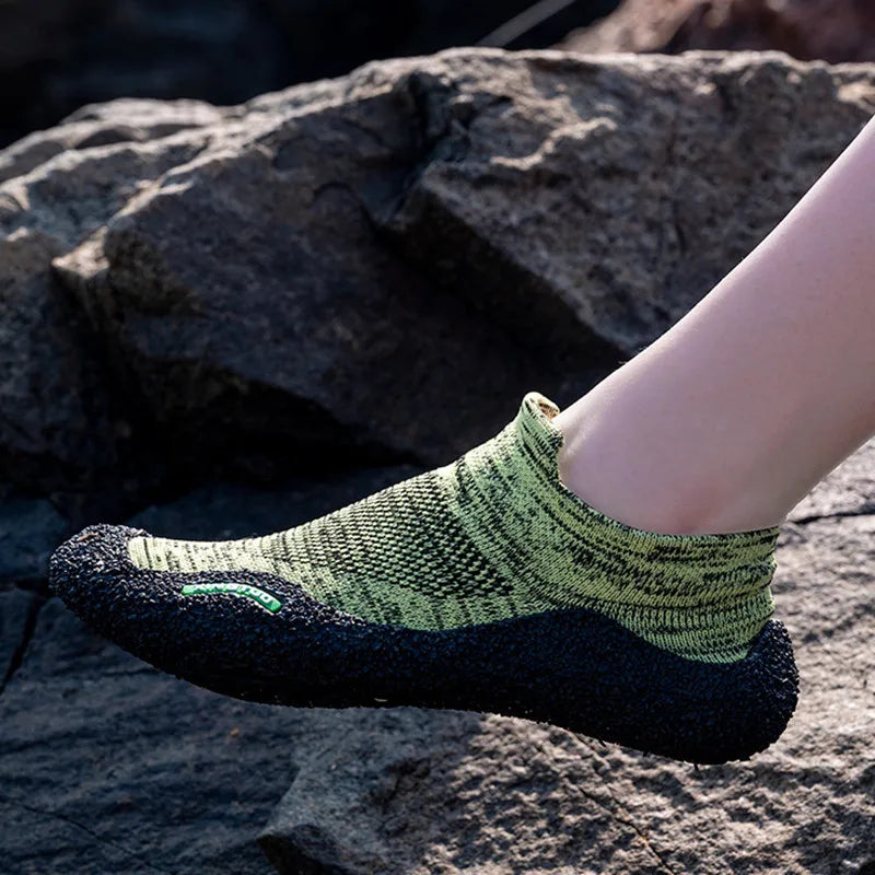 Ultralight Non-slip Rubber Beach Shoes Men Women Outdoor Swimming Fishing Upstream Wading Shoes Indoor Fitness Sports Yoga Shoes