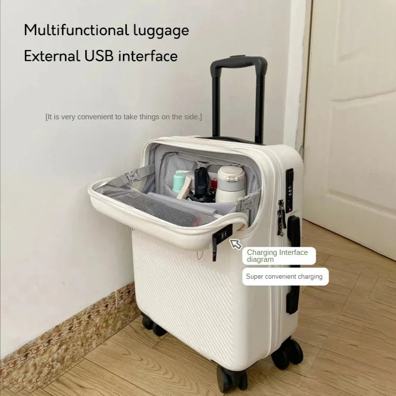 Travel Suitcase Carry on Luggage with Wheels Cabin Rolling Trolley Luggage Bag Men's Women Business Lightweight Suitcases