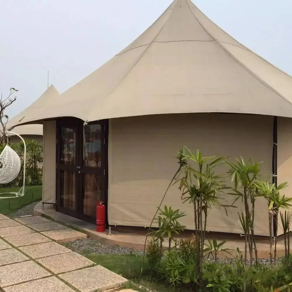 New Design Factory PVDF Steel glamping luxury hotel tent for resort