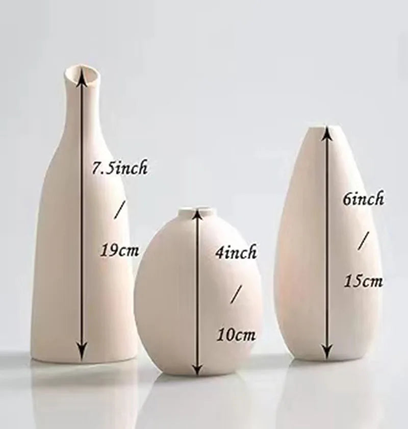 Nordic ins wind ceramic vase decoration living room dry flower arrangement flower device home stay art soft decoration knickknac