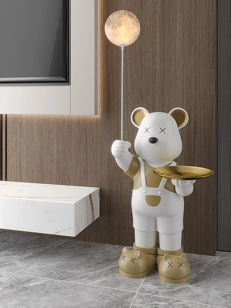 110cm Home Decor,Bear Statue,Floor Decoration,Luxury Living Room,TV Cabinet,Sofa,Moon Lamp Large Ornament,Sculpture Customized