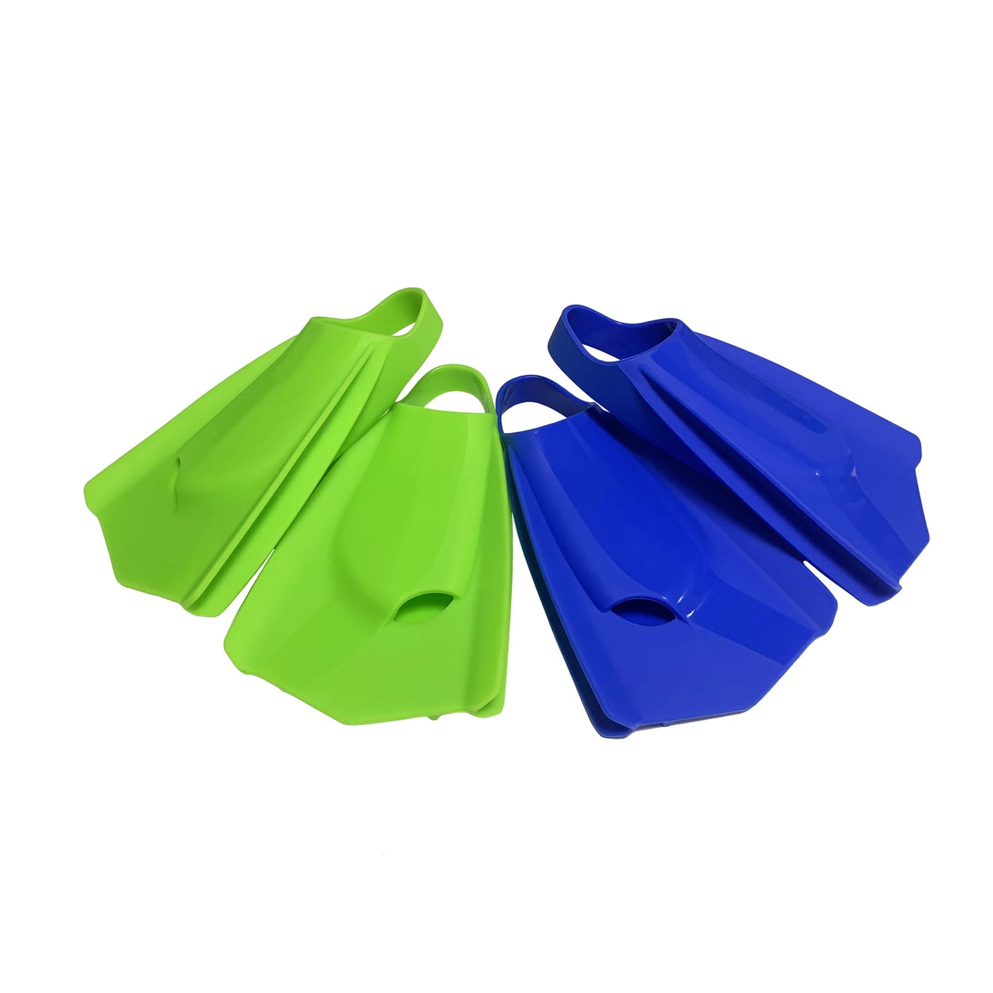 Unisex Adult Powerfin Comfortable Silicone Short Blade Flippers Professional Swim Training Fins Left-Right Design with Open Heel