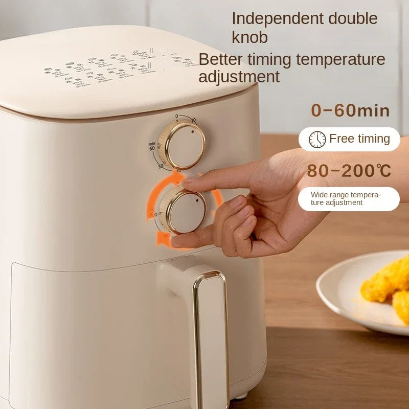 Air Fryer Household 5L Steam Electric Fryer Full Automatic Oilfree Low-fat Frying Without Turning Over Potato Chip Machine