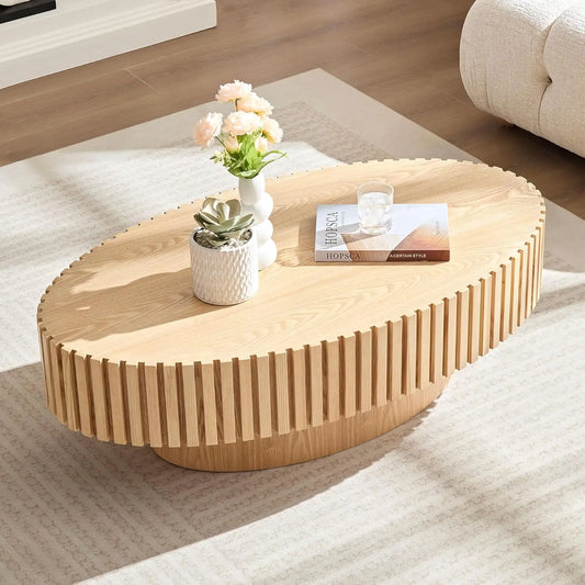 Sophisticated Oval Coffee Table for Contemporary Living Room Design mesa auxiliar