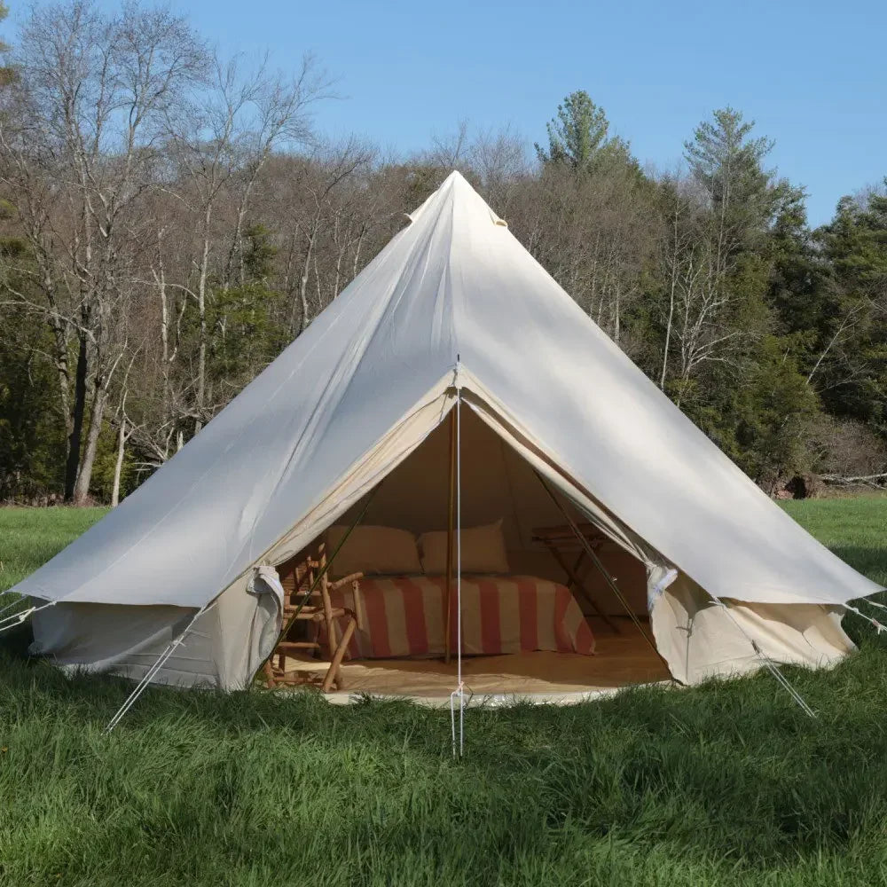 4-season Waterproof Cotton Canvas Large Family Yurt Tents Luxury Mongolian Small Bell Tent