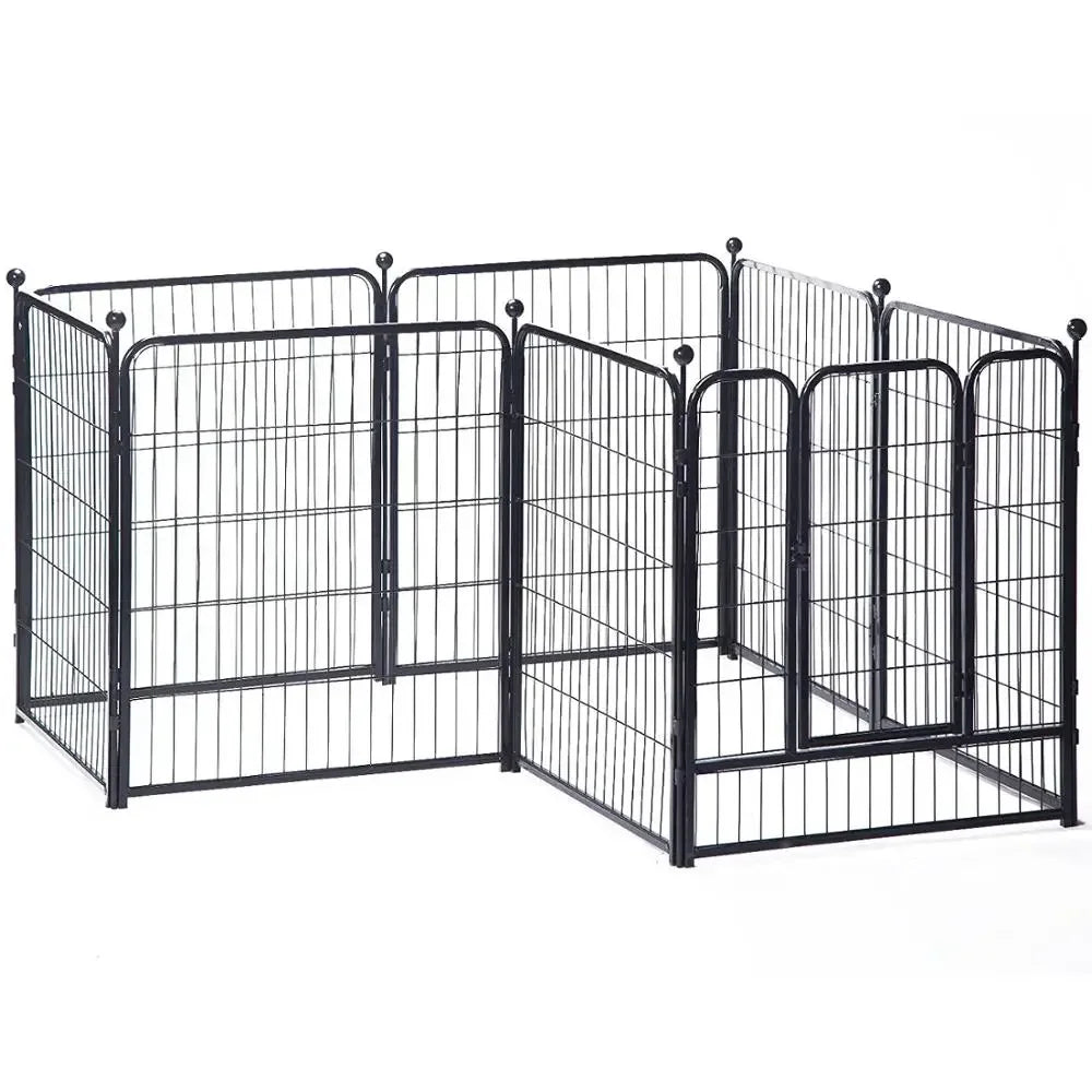 USA Warehouse 8-Panel Safe Gate Lock Cheap Outdoor Large Folding Retractable Metal Pet Dog Playpen Fence