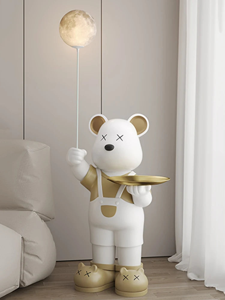 110cm Home Decor,Bear Statue,Floor Decoration,Luxury Living Room,TV Cabinet,Sofa,Moon Lamp Large Ornament,Sculpture Customized