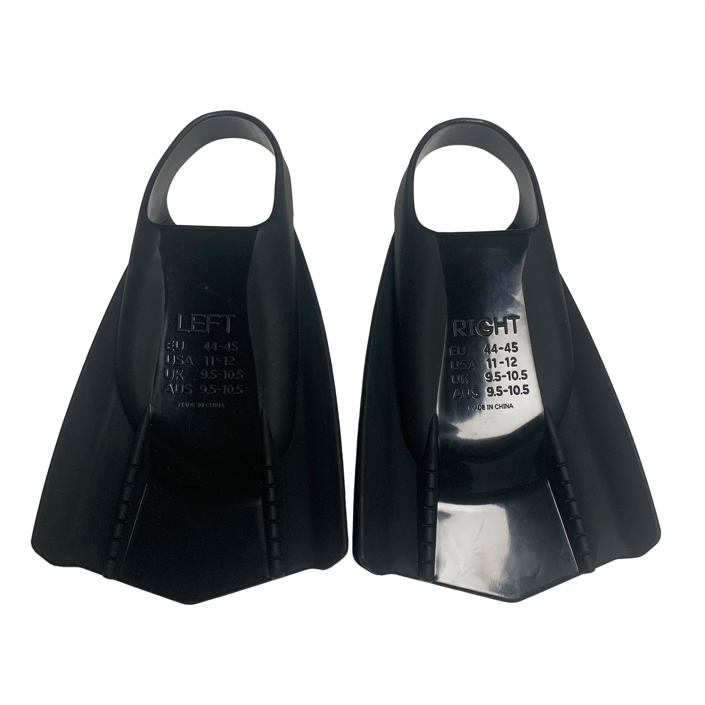 Unisex Adult Powerfin Comfortable Silicone Short Blade Flippers Professional Swim Training Fins Left-Right Design with Open Heel