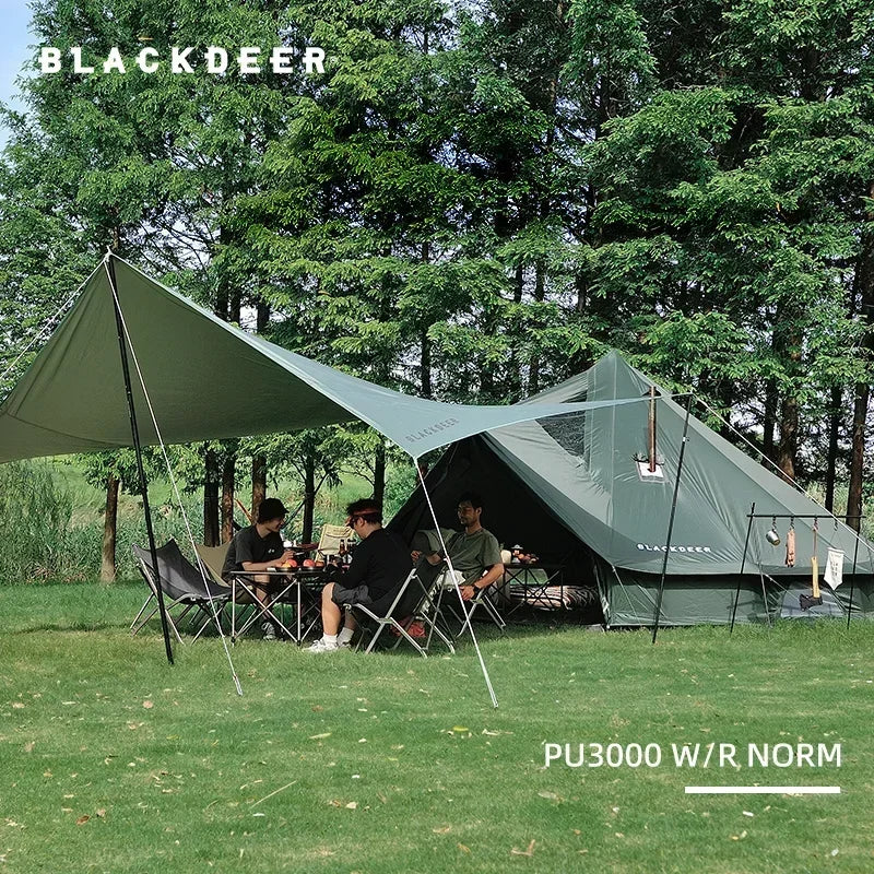 BLACKDEER Mongolian Tent Outdoor Camping Family Picnic Ultralight Pyramid Luxury Giant House 8 People 4 Seasons Campaign House
