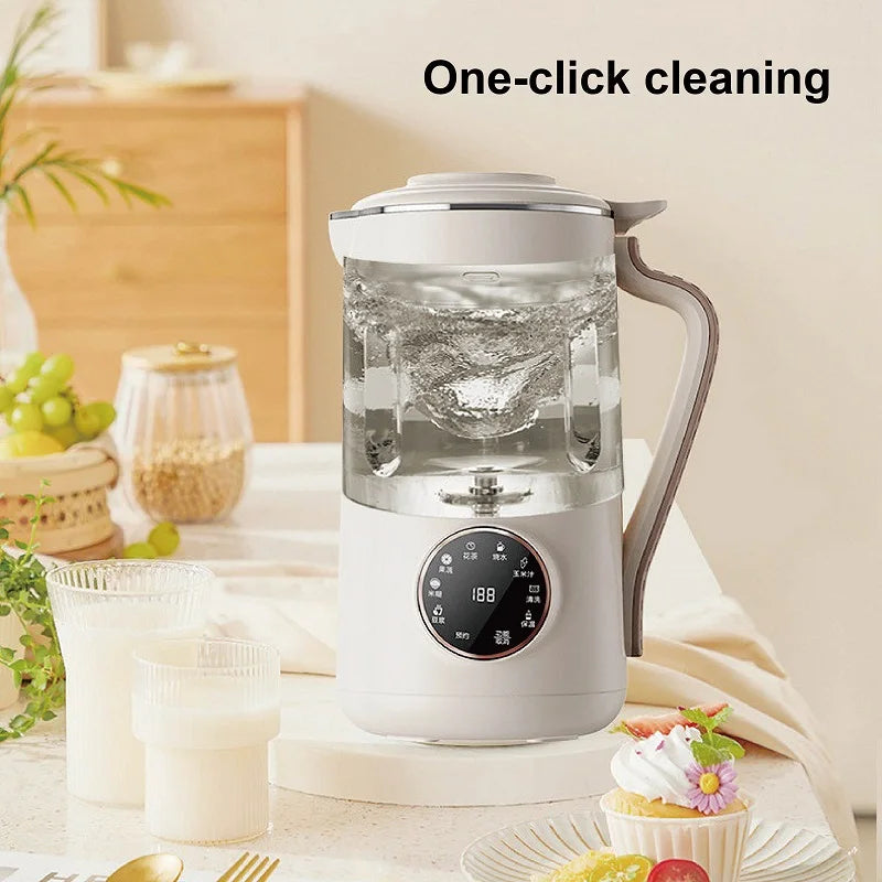 1200ml Electric Soybean Milk Machine Intelligent Food Blender Mixer Fruit Juicer Water Boiling Kettle Rice Paste Maker 110V