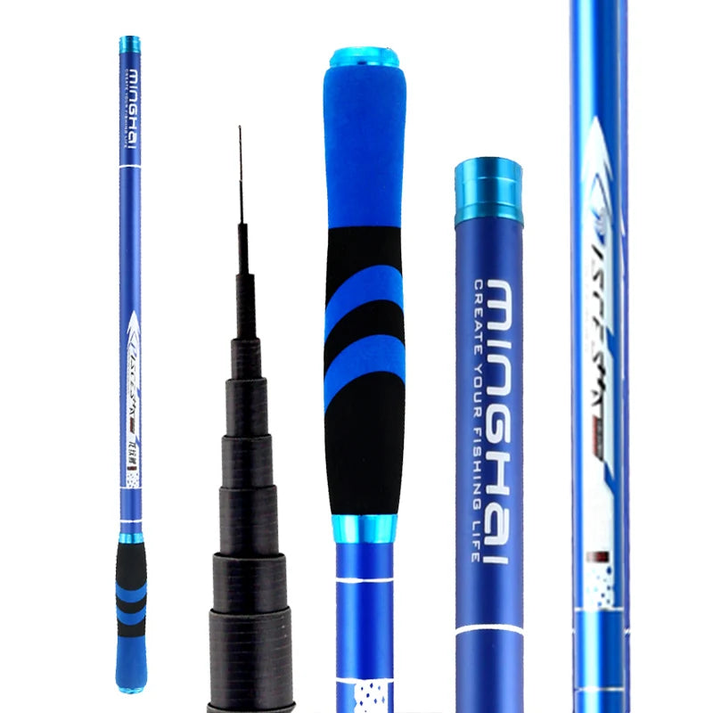 PAZA Telescopic Fishing Rod Carbon Fiber Stream Superhard Hand Durable Pole Carp Pesca 3.6M 4.5M 5.4M 6.3M 7.2M