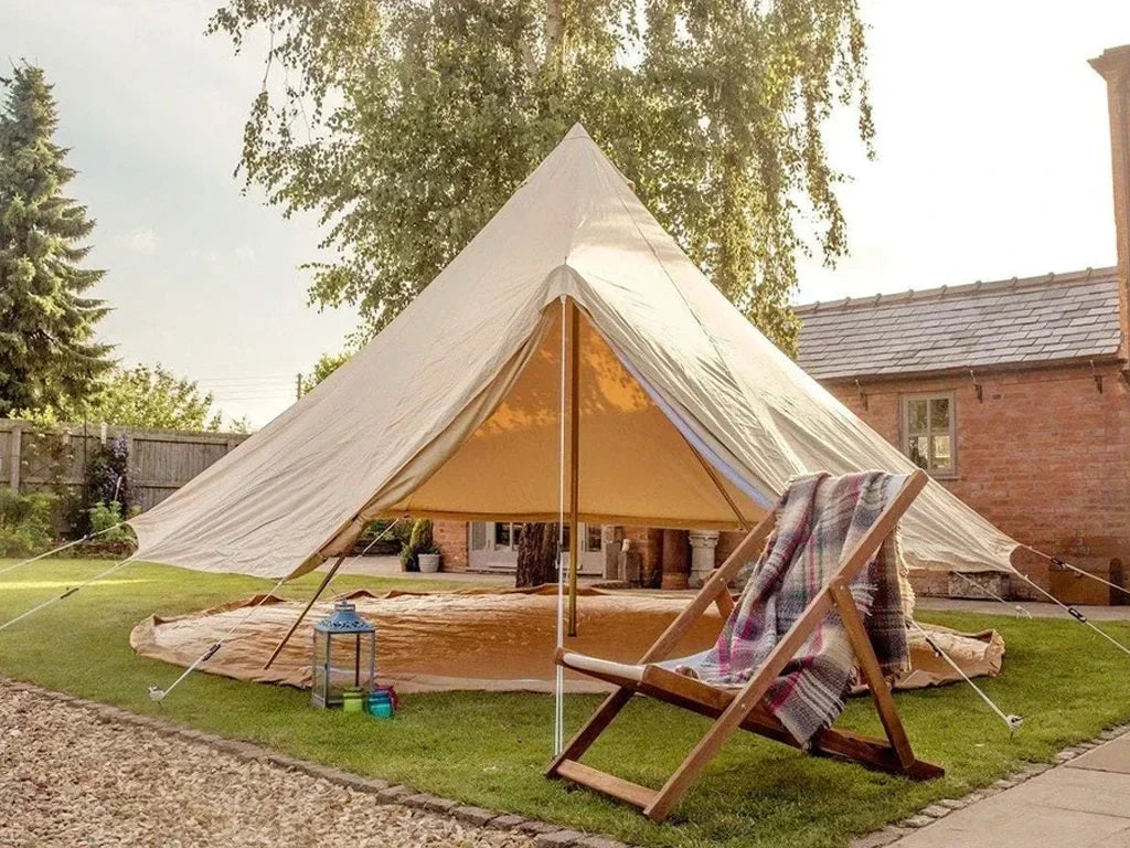 4-season Waterproof Cotton Canvas Large Family Yurt Tents Luxury Mongolian Small Bell Tent