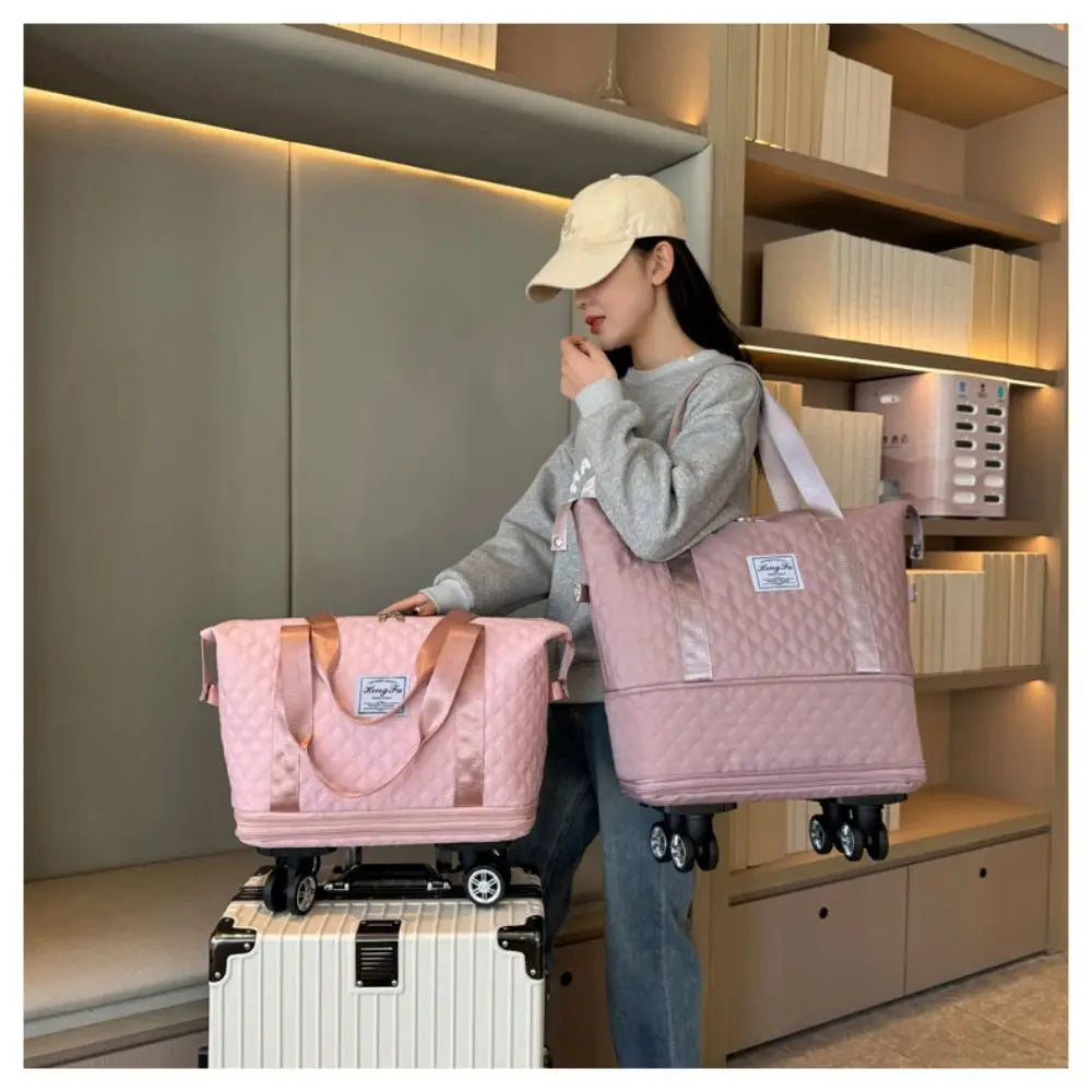 Rolling Duffle Pack New Expandable Universal wheel Luggage Shoulder Bags Foldable Multiple Pocket Handbag