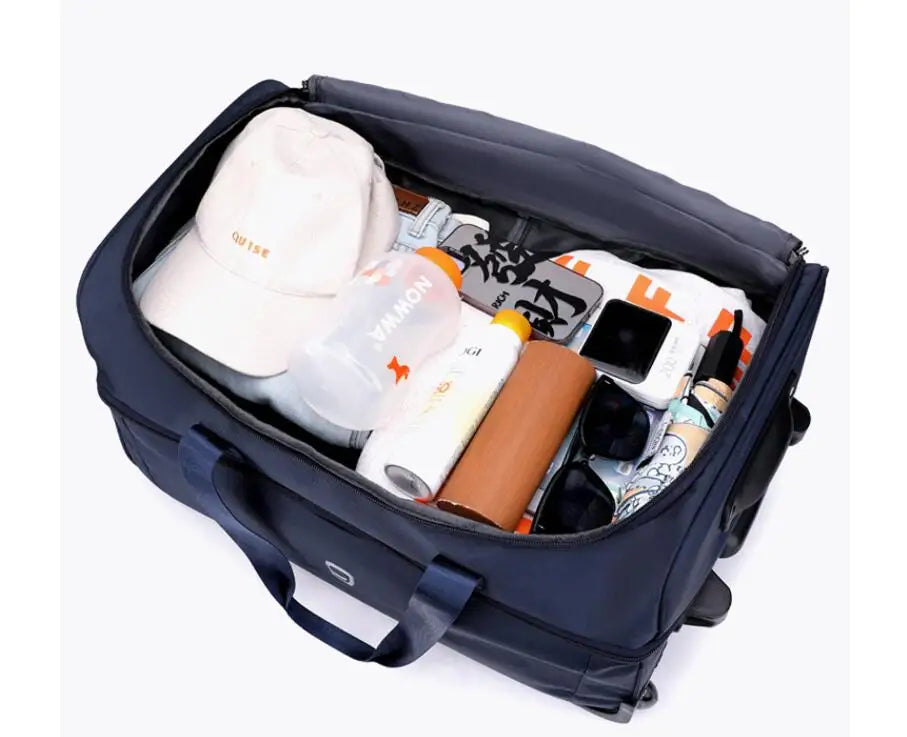 Men Business Luggage suitcases Oxford Travel trolley Luggage bags wheels Large Capacity trolley Rolling bags Women wheeled Bags