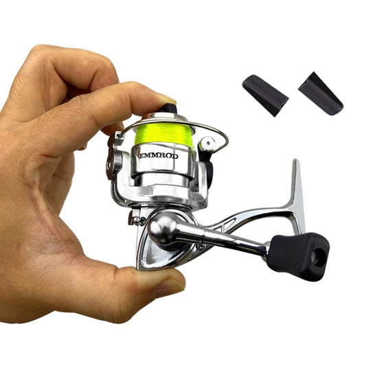 Mini 100 Pocket Spinning Fishing Reel Fishing Tackle Small Spinning Reel 4.3:1 Metal Wheel Pesca Small Reel with 100m Line