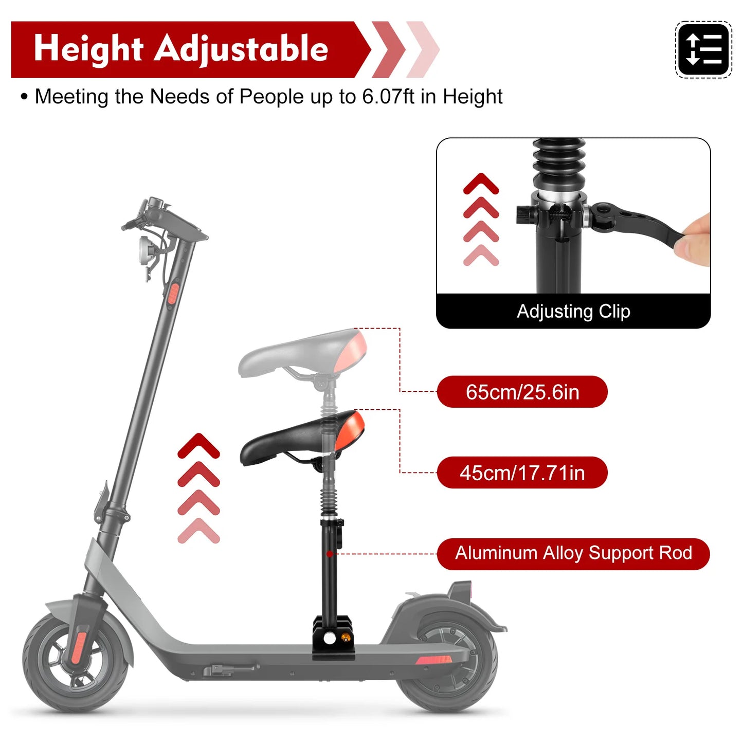 Universal Scooter Seat Cushion Saddle Cushion Chair Folding Seat