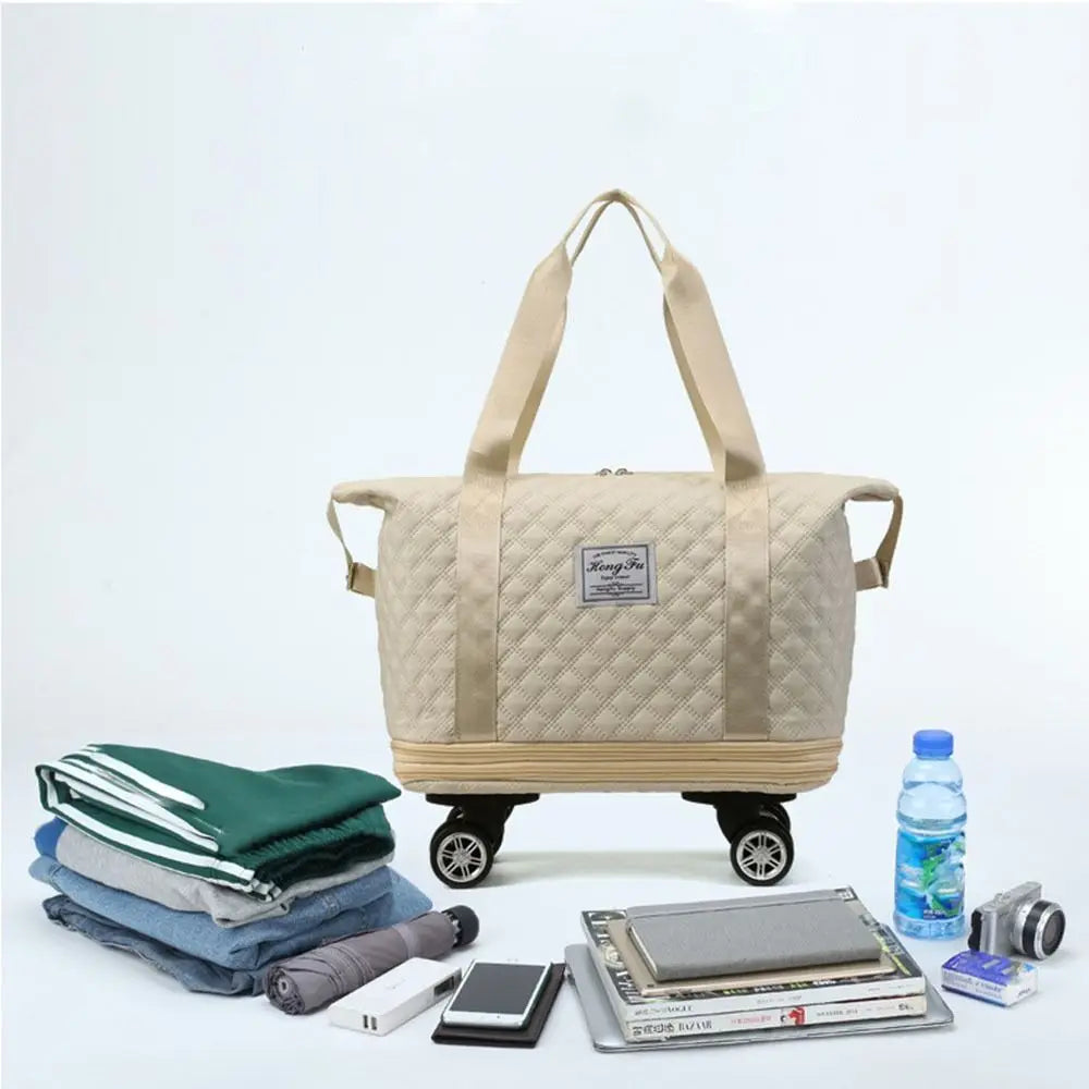 Rolling Duffle Pack New Expandable Universal wheel Luggage Shoulder Bags Foldable Multiple Pocket Handbag