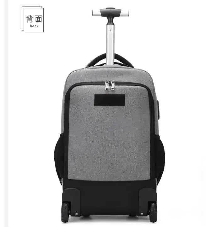 20 Inch Men Travel trolley bag Rolling Luggage backpack on wheels wheeled backpack duffle Cabin carry on Travelling trolley bags
