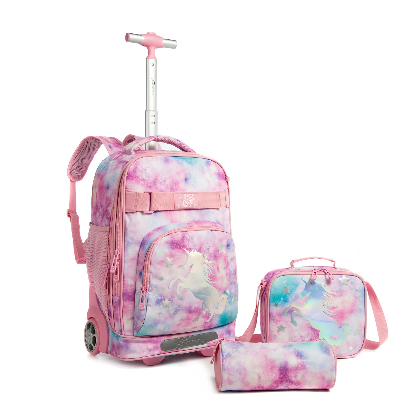 18 Inch School Rolling Luggage Backpack For Teenagers Trolley Bags Lunch bag Wheeled backpack for girls boys Travel Trolley Bags