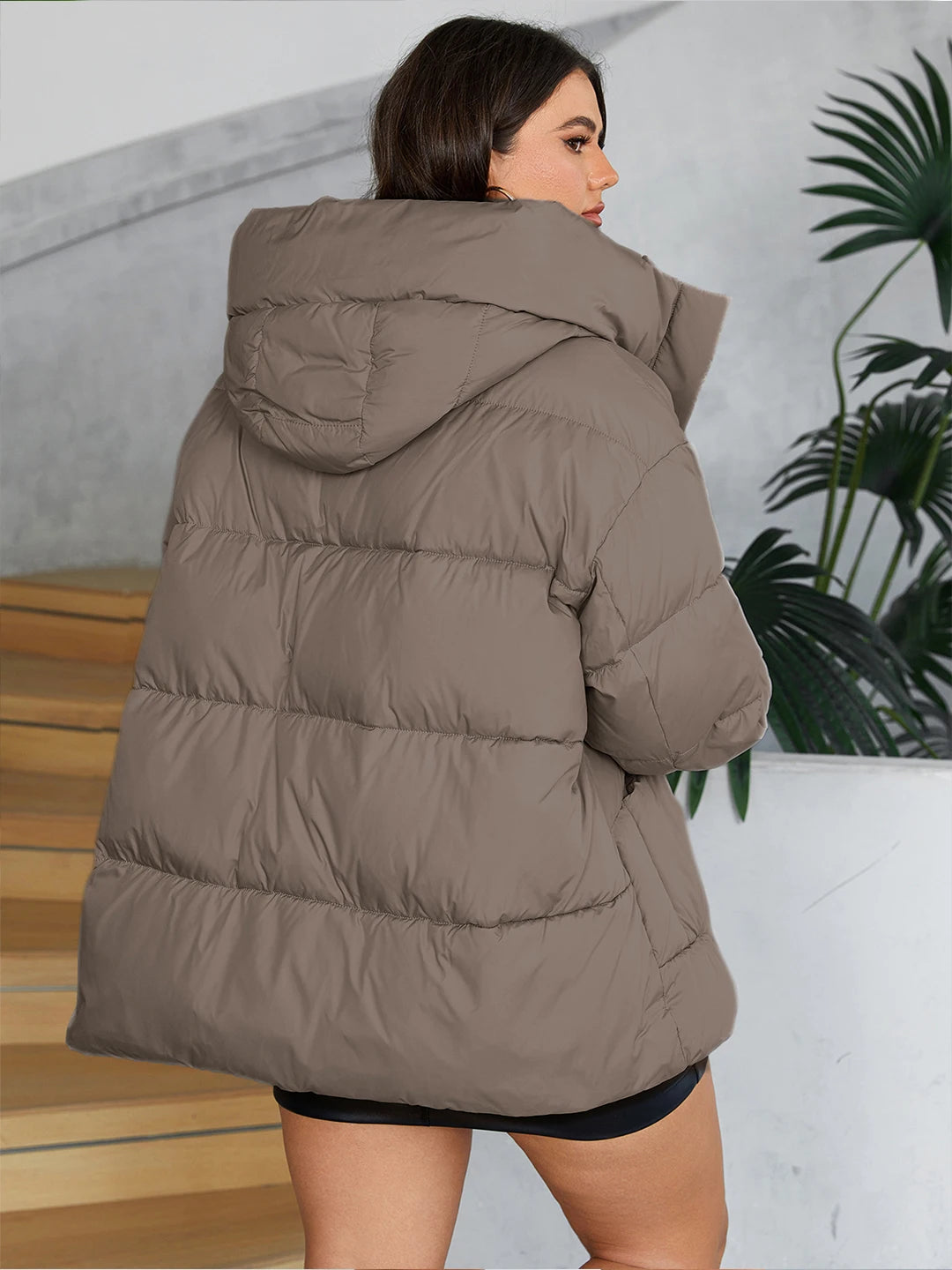 Cinemore New Fashion Parkas Women's Plus Size  Short Casual Hooded Pocket Women Down Jacket Female OutwearNP-88613