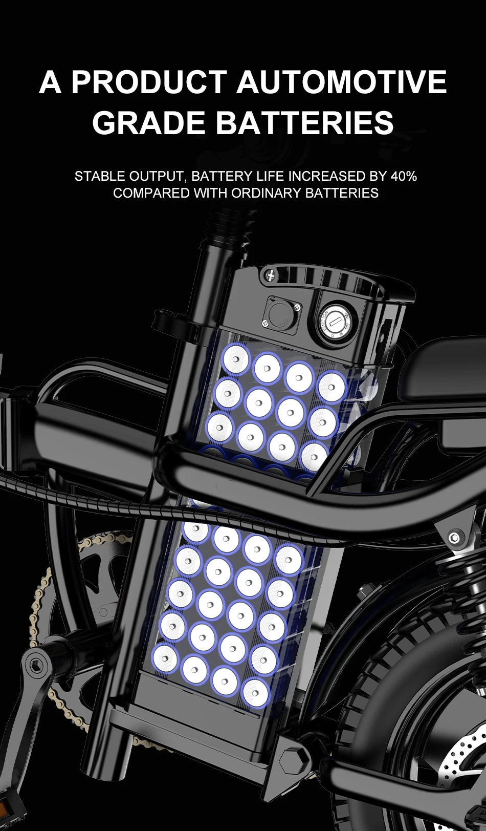 48V 6Ah-24Ah Lithium-ion Swappable Battery 14 Inch Portable Adult E-Bikes for Sale