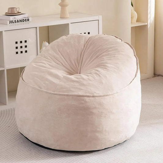 Adult bean bag chair, Sherpa lazy sofa, bean bag chair with pockets, living room bean bag sofa, accent chair, floor chair