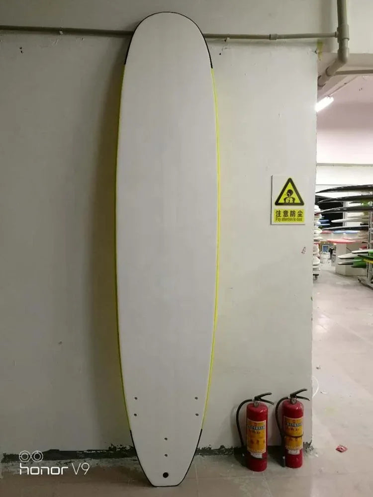 High Quality 9ft Vaccum Bagged Soft Top Surfboard Customized Blue IXPE Soft Surf Board Longboard