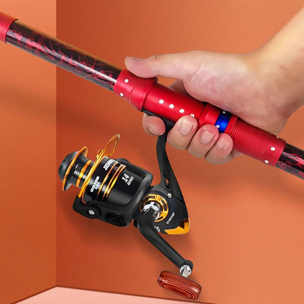 Carbon Powerful Fishing Rod 2.1-4.5M Sea Pole Max Control 10kg Slip Floating Fishing Rod Far Cast Multi-purpose Spinning Rod