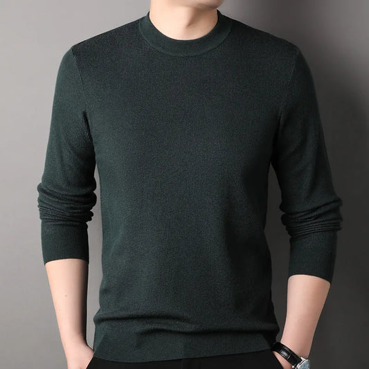 High Quality Men‘’s Wool Sweater Fashion Autumn Soft Warm Pullover Men's Thick Knit Sweater Tops Korean Slim Winter Clothing