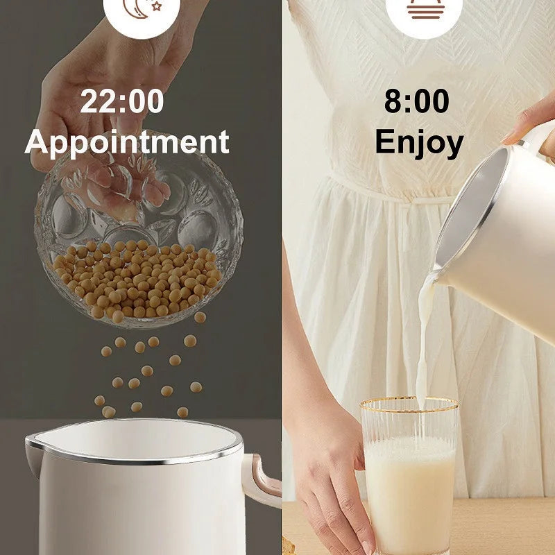 1200ml Electric Soybean Milk Machine Intelligent Food Blender Mixer Fruit Juicer Water Boiling Kettle Rice Paste Maker 110V