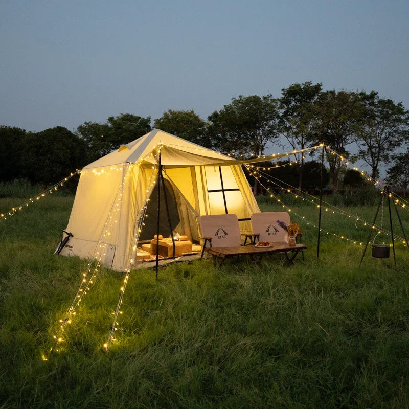 Luxury Portable PVC Oxford Fabric Air Tent for Family Waterproof Inflatable Camping Tent for Outdoor Adventures