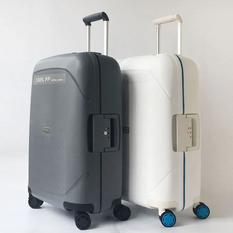 Carrylove 20"24"28“ Inch Women Large Trolley Luggage Baggage Spinner Vintage Suitcase For Traveling