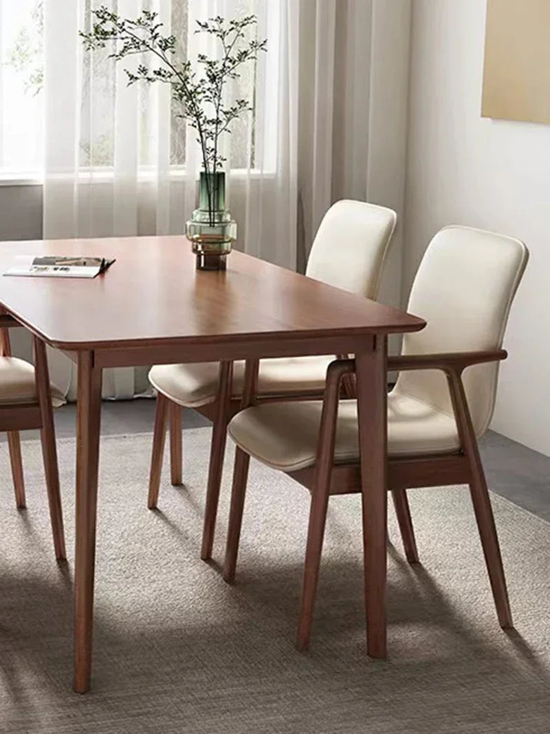 Modern Accent Dining Chair Wooden Arm Office Study Balcony Dining Chair Designer Hotel Living Room Stuhl Balcony Home Furniture