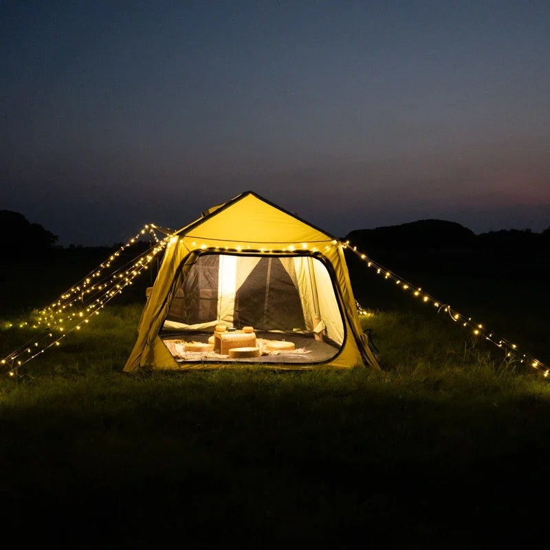 Luxury Portable PVC Oxford Fabric Air Tent for Family Waterproof Inflatable Camping Tent for Outdoor Adventures