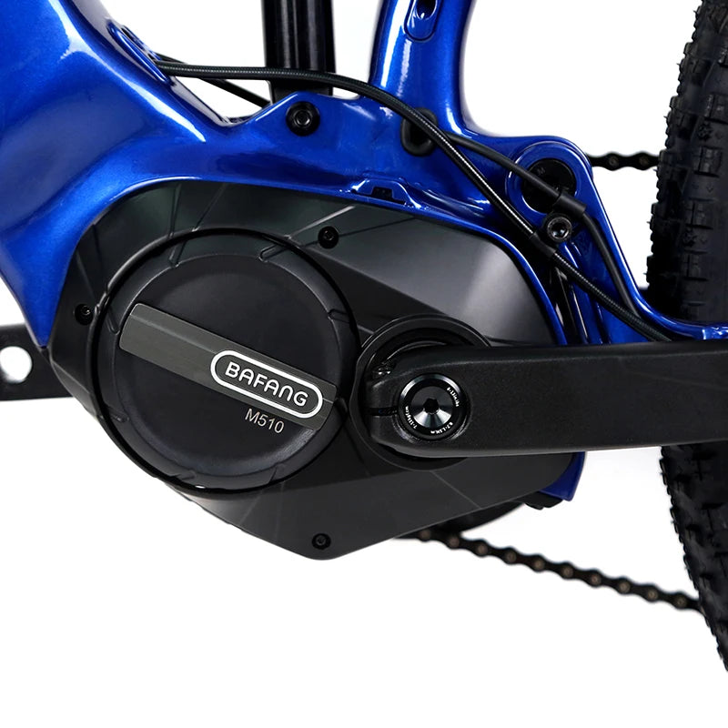 TWITTER EM6 Ebike 48V 250W Bafang Mid Drive Full Suspension Mountain Bike  Electric Bikes Electric Mountain Bike MTB for sale