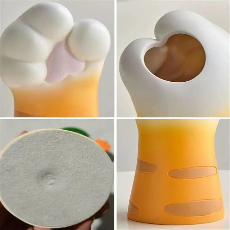 Cartoon Cat Claw Vase Kawaii Cat Paw Ceramic Flower Pot Artificial Flower Vase Planter Creative Desktop Ornaments Home Decor