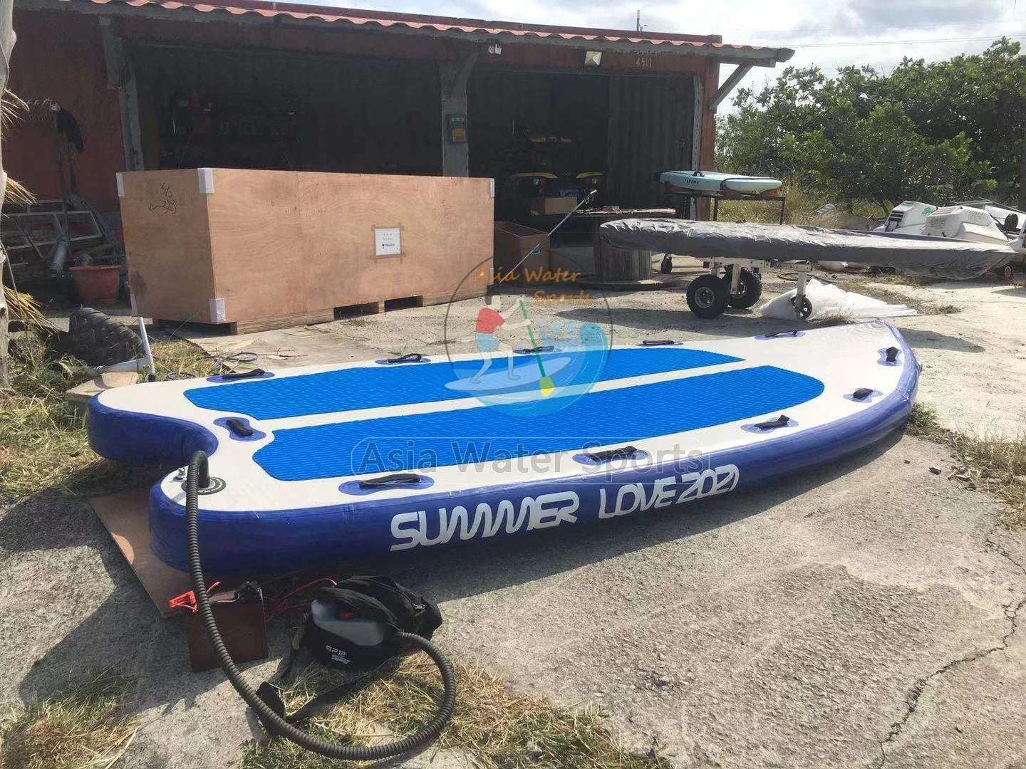 Large Inflatable Surfboard 4x1.7x0.2m Large Size, Multiple People Standup Paddleboard No Inventory, Customization
