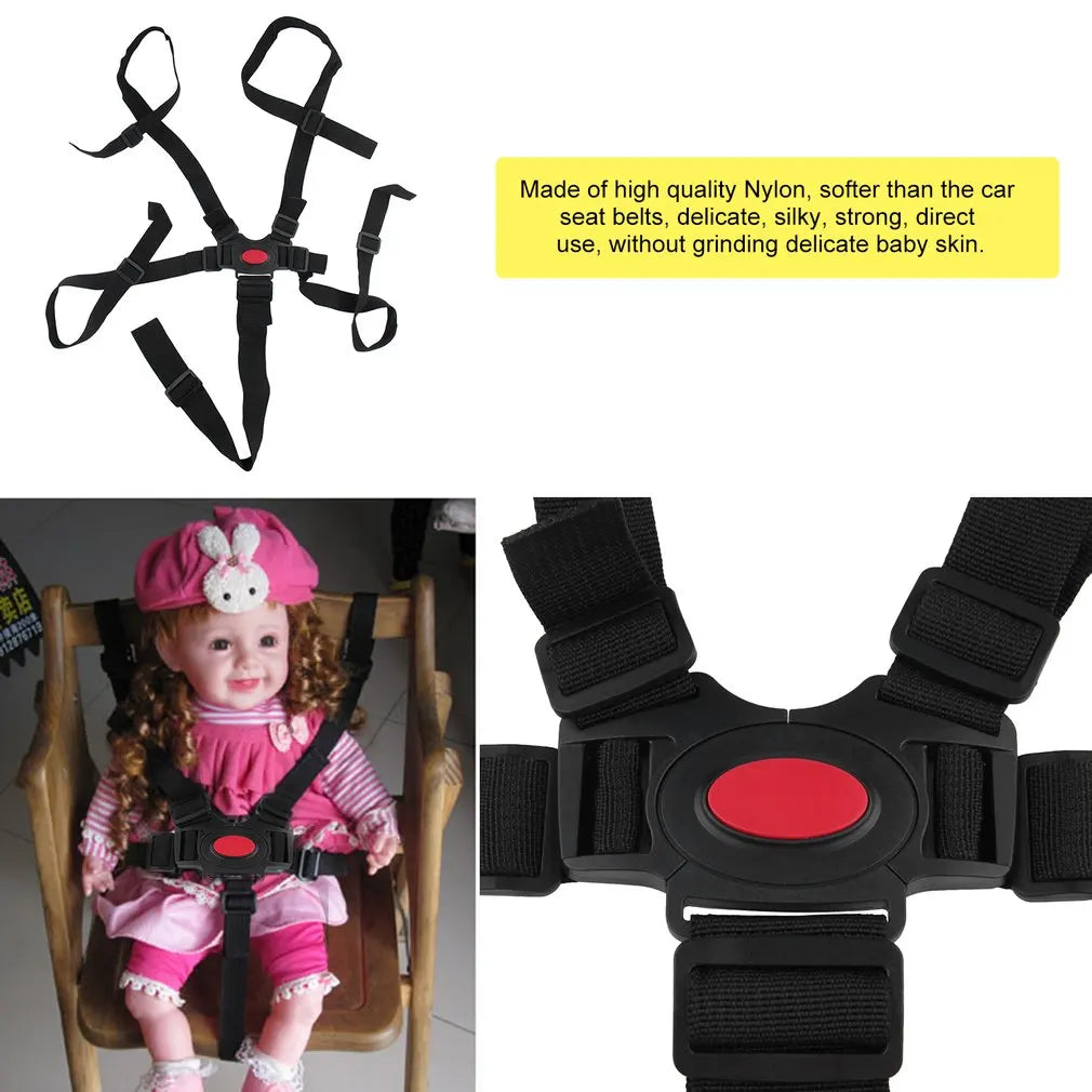 Universal Baby 5 Point Harness Safe Belt Baby Chair Safety Belt High Quality Dining Chair Bandage Safety Belt