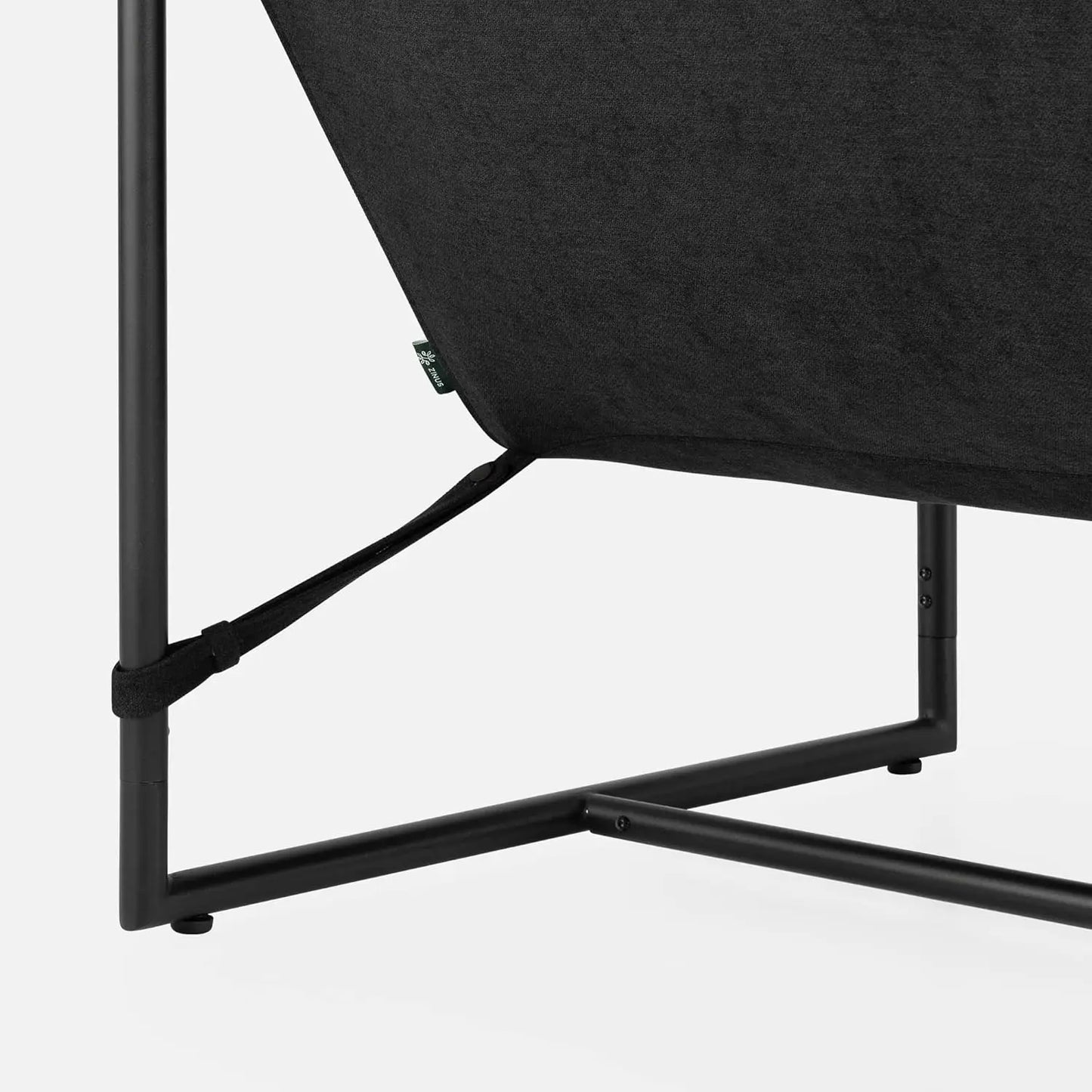 Aidan Sling Accent Chair, Pack of 2, Metal Framed Armchair with Shredded Foam Cushioning, Black