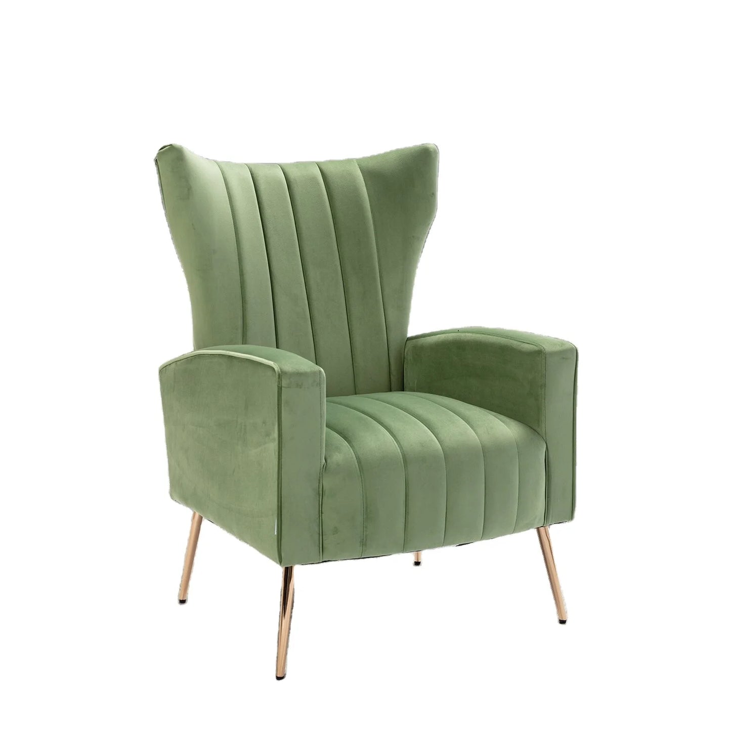 Hot Yellow Accent Chairs Modern Designer Furniture Tufted Wingback Chair Luxury Hotel Chair