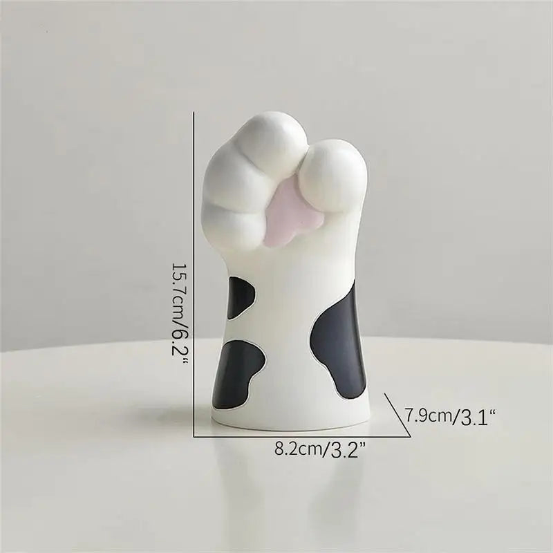 Cartoon Cat Claw Vase Kawaii Cat Paw Ceramic Flower Pot Artificial Flower Vase Planter Creative Desktop Ornaments Home Decor
