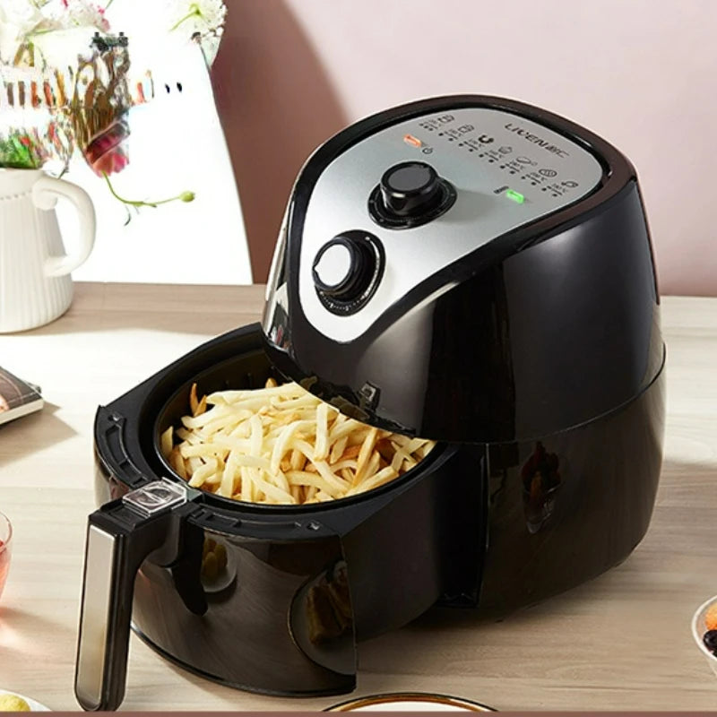 Knob Controlled Temperature Air Fryers Large Capacity Multi-functional Automatic Oil-free Electric Fryer French Fries Machine
