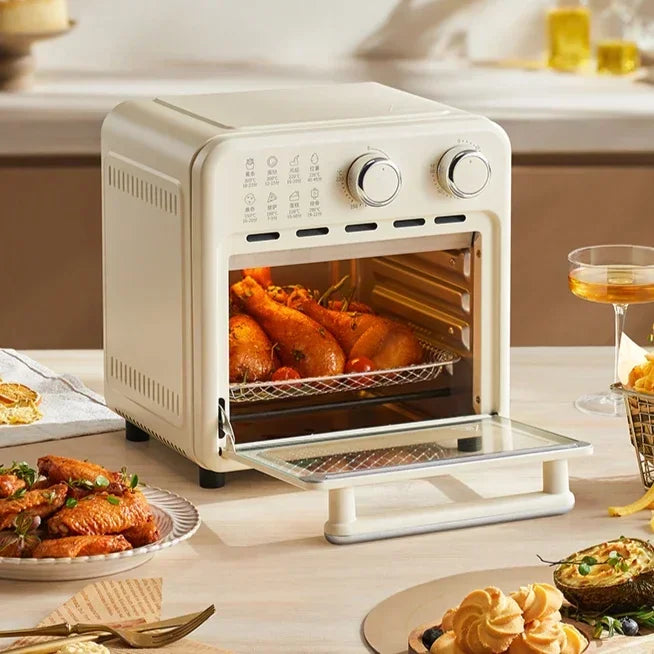 Household air fryer oven. Visual. Large capacity. Integrated multifunctional baking machine. Stylish and practical