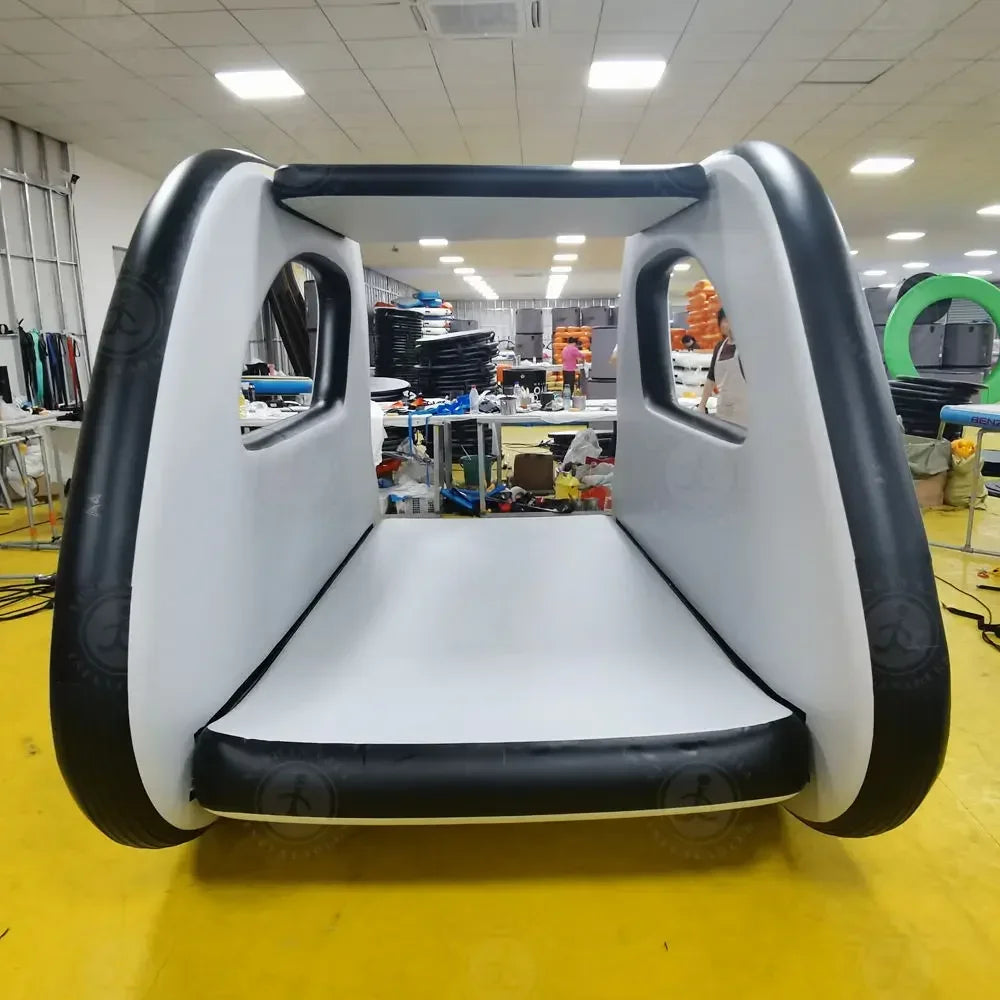 Inflatable Yachts Electric Catamaran , Electric Round Inflatable Boat , Optional Electric Propeller or Gasoline Propeller PVC