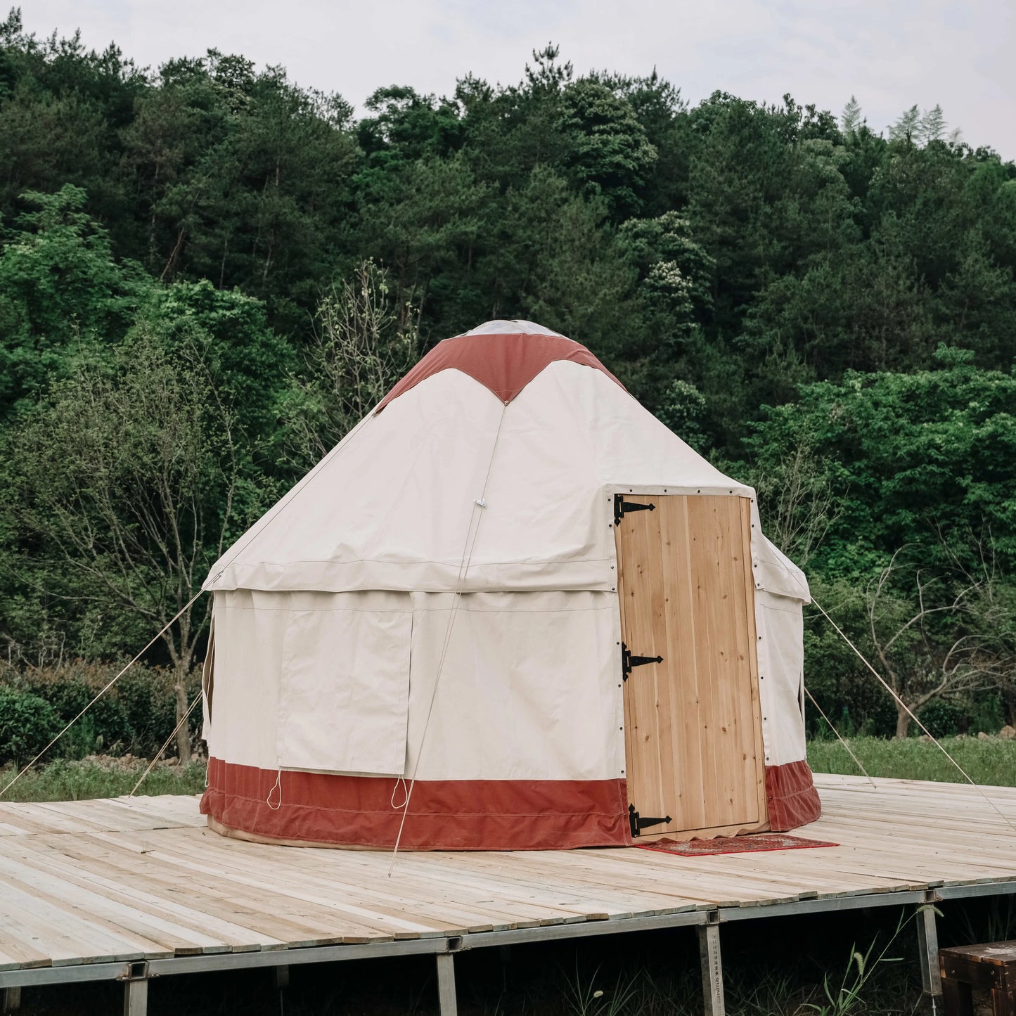 12ft 4 Season Yurt Home Luxury Mongolian Glamping Canvas Yurt Tent Outdoor Camping Bell Tents
